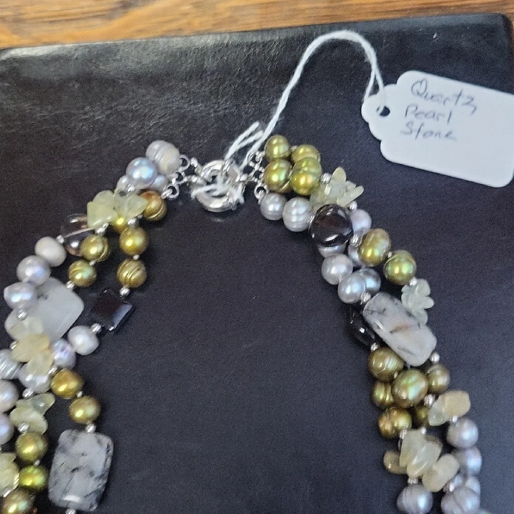 Elegant Multi-Strand Beaded Necklace - Picture 5 of 10